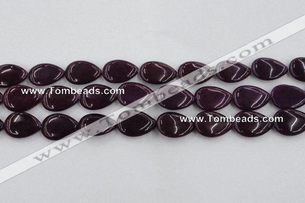 CCN3896 15.5 inches 18*25mm flat teardrop candy jade beads