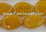 CCN3897 15.5 inches 18*25mm flat teardrop candy jade beads