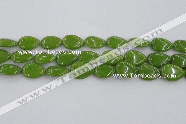 CCN3898 15.5 inches 18*25mm flat teardrop candy jade beads