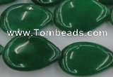 CCN3899 15.5 inches 18*25mm flat teardrop candy jade beads