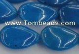 CCN3902 15.5 inches 18*25mm flat teardrop candy jade beads