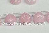 CCN3911 Top-drilled 13*13mm briolette candy jade beads wholesale