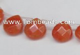 CCN3913 Top-drilled 13*13mm briolette candy jade beads wholesale