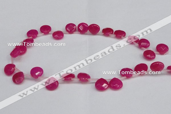 CCN3915 Top-drilled 13*13mm briolette candy jade beads wholesale