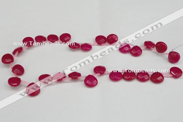 CCN3916 Top-drilled 13*13mm briolette candy jade beads wholesale