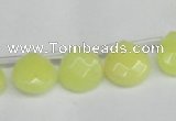 CCN3917 Top-drilled 13*13mm briolette candy jade beads wholesale