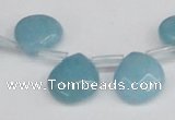 CCN3919 Top-drilled 13*13mm briolette candy jade beads wholesale