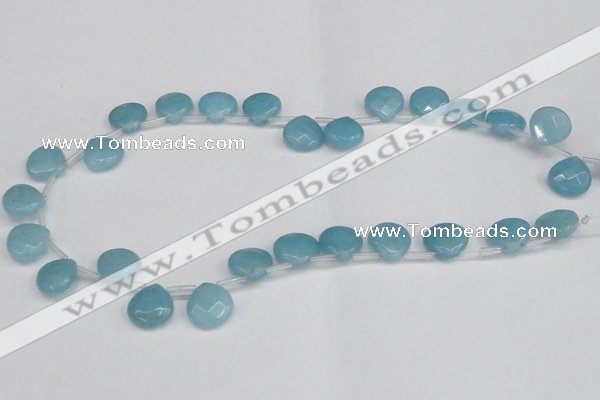 CCN3919 Top-drilled 13*13mm briolette candy jade beads wholesale