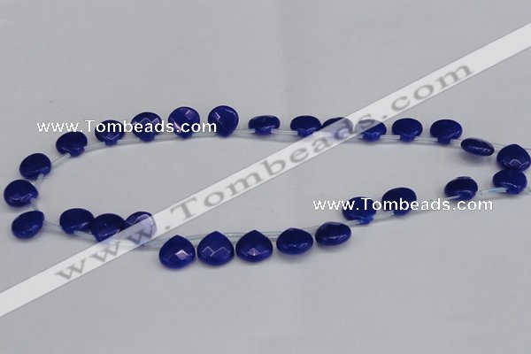 CCN3921 Top-drilled 13*13mm briolette candy jade beads wholesale