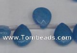 CCN3938 Top-drilled 12*15mm briolette candy jade beads wholesale