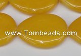 CCN3970 15.5 inches 30*40mm flat teardrop candy jade beads