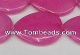 CCN3972 15.5 inches 30*40mm flat teardrop candy jade beads
