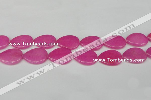 CCN3972 15.5 inches 30*40mm flat teardrop candy jade beads