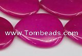 CCN3973 15.5 inches 30*40mm flat teardrop candy jade beads