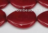 CCN3974 15.5 inches 30*40mm flat teardrop candy jade beads