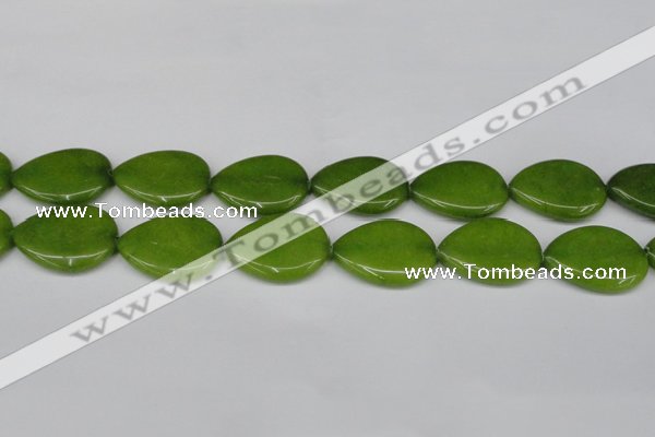 CCN3979 15.5 inches 30*40mm flat teardrop candy jade beads