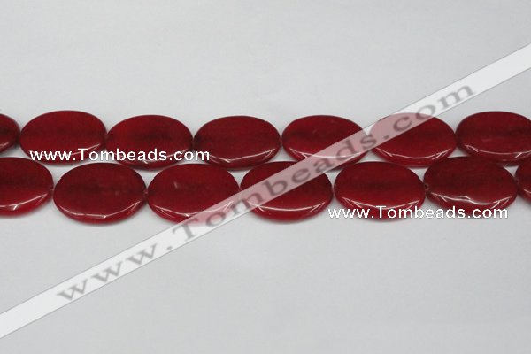 CCN3989 15.5 inches 30*40mm oval candy jade beads wholesale