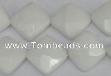CCN400 15.5 inches 15*15mm faceted diamond candy jade beads