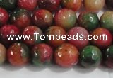 CCN4001 15 inches 6mm faceted round candy jade beads wholesale