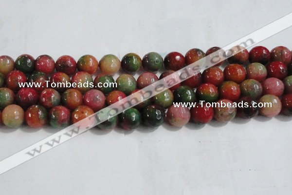 CCN4005 15 inches 14mm faceted round candy jade beads wholesale