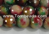 CCN4013 15 inches 12mm faceted round candy jade beads wholesale