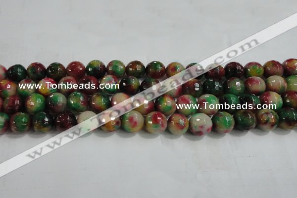 CCN4013 15 inches 12mm faceted round candy jade beads wholesale