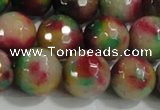 CCN4014 15 inches 14mm faceted round candy jade beads wholesale