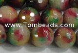 CCN4014 15 inches 14mm faceted round candy jade beads wholesale