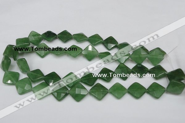 CCN404 15.5 inches 15*15mm faceted diamond candy jade beads