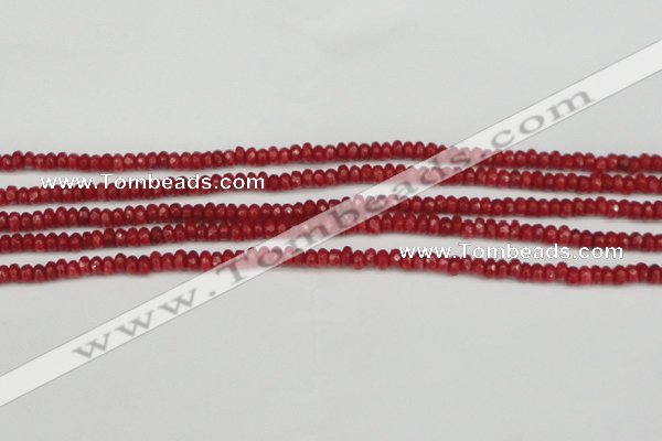 CCN4103 15.5 inches 2*4mm faceted rondelle candy jade beads