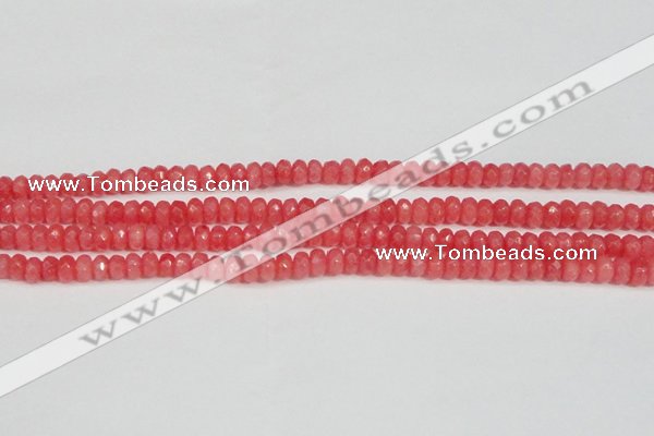 CCN4125 15.5 inches 4*6mm faceted rondelle candy jade beads