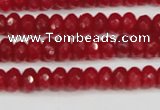 CCN4126 15.5 inches 4*6mm faceted rondelle candy jade beads