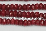 CCN4127 15.5 inches 4*6mm faceted rondelle candy jade beads