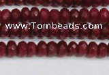 CCN4128 15.5 inches 4*6mm faceted rondelle candy jade beads