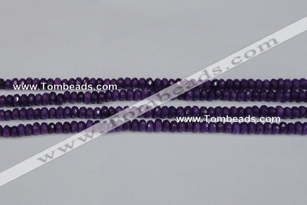 CCN4132 15.5 inches 4*6mm faceted rondelle candy jade beads