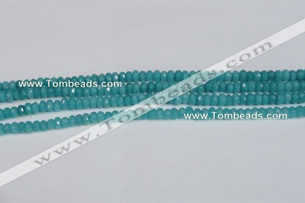 CCN4138 15.5 inches 4*6mm faceted rondelle candy jade beads