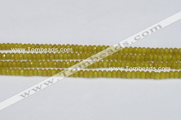 CCN4139 15.5 inches 4*6mm faceted rondelle candy jade beads