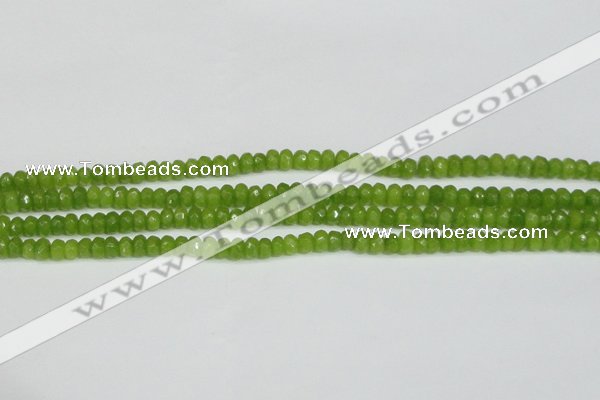 CCN4140 15.5 inches 4*6mm faceted rondelle candy jade beads
