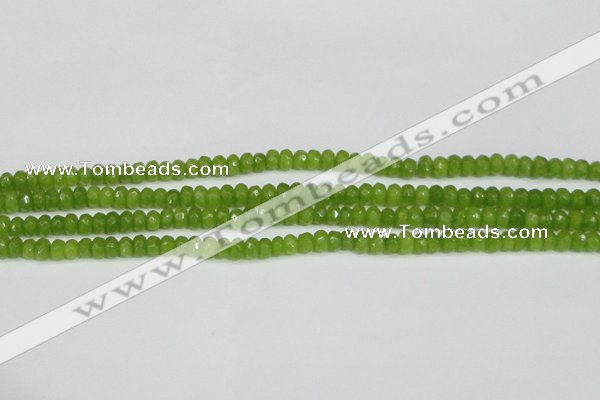 CCN4140 15.5 inches 4*6mm faceted rondelle candy jade beads