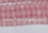 CCN4154 15.5 inches 5*8mm faceted rondelle candy jade beads