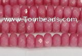 CCN4155 15.5 inches 5*8mm faceted rondelle candy jade beads