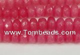 CCN4156 15.5 inches 5*8mm faceted rondelle candy jade beads