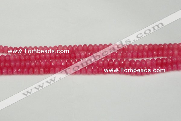 CCN4156 15.5 inches 5*8mm faceted rondelle candy jade beads