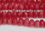 CCN4157 15.5 inches 5*8mm faceted rondelle candy jade beads