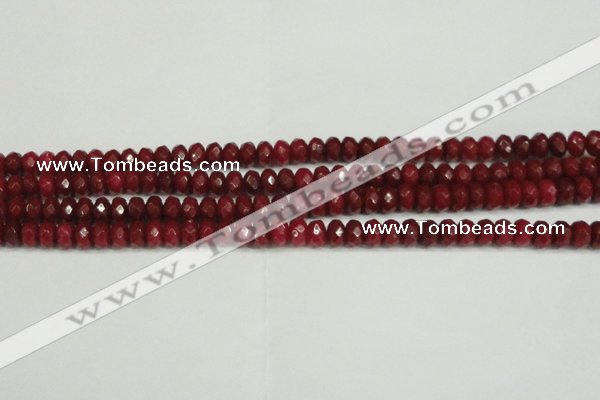 CCN4159 15.5 inches 5*8mm faceted rondelle candy jade beads