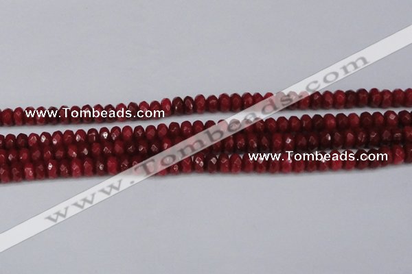 CCN4160 15.5 inches 5*8mm faceted rondelle candy jade beads