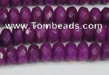 CCN4162 15.5 inches 5*8mm faceted rondelle candy jade beads