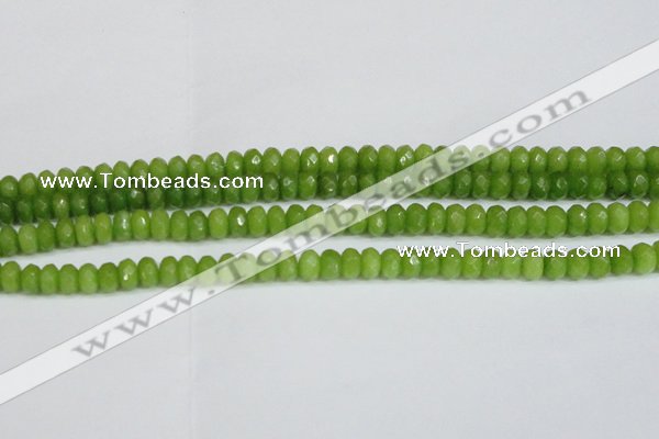CCN4168 15.5 inches 5*8mm faceted rondelle candy jade beads