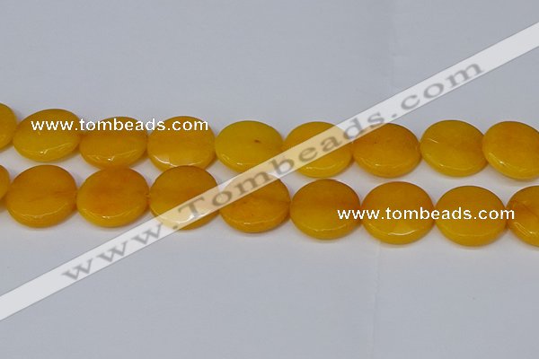 CCN4181 15.5 inches 20mm faceted coin candy jade beads wholesale