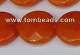 CCN4182 15.5 inches 20mm faceted coin candy jade beads wholesale